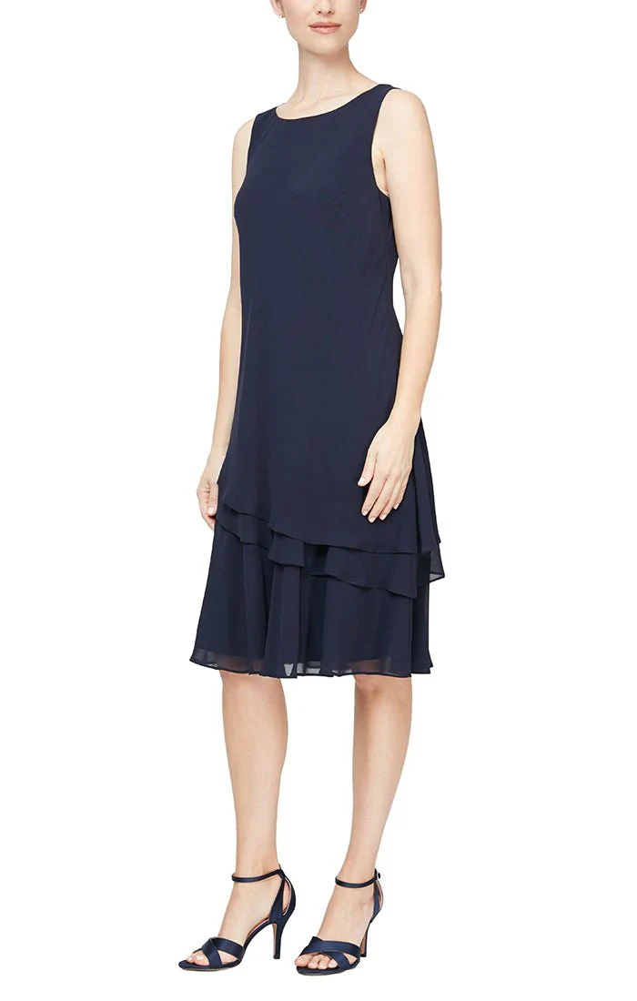 Alex Evenings Knee Length Chiffon 2-Piece Dress 8192005 - Image 13