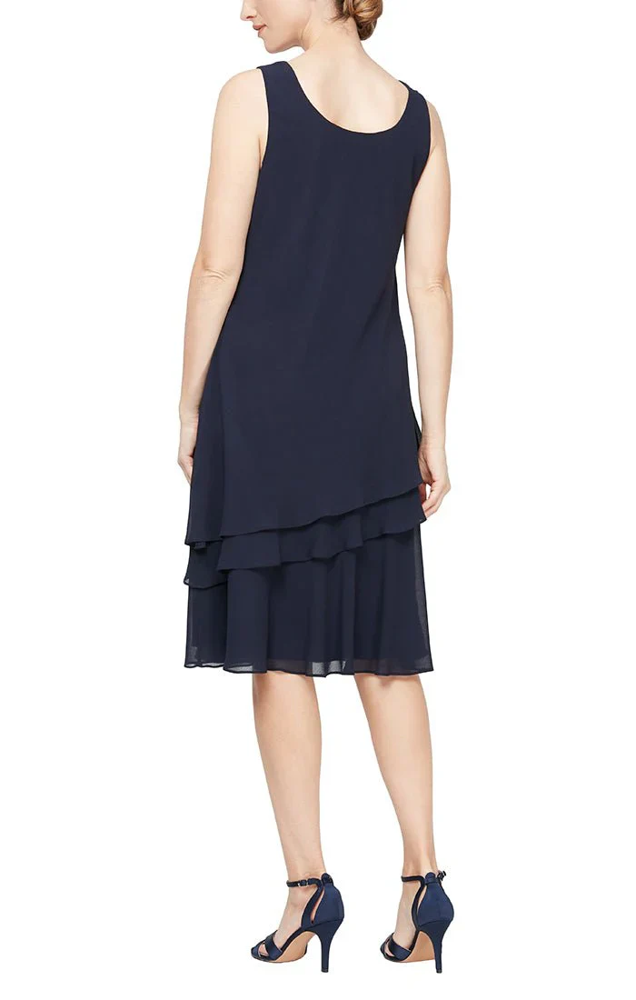 Alex Evenings Knee Length Chiffon 2-Piece Dress 8192005 - Image 14