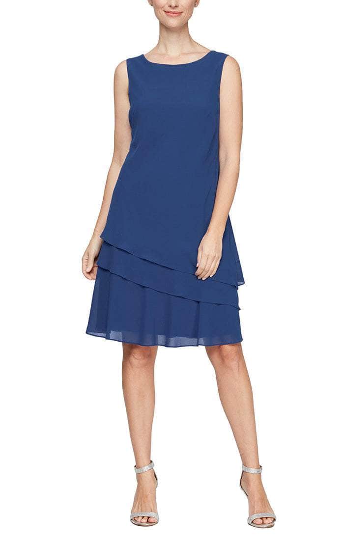 Alex Evenings Knee Length Chiffon 2-Piece Dress 8192005 - Image 4