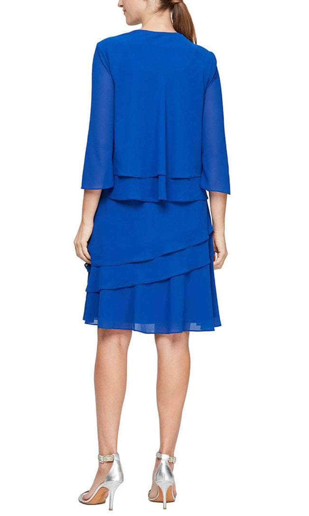 Alex Evenings Knee Length Chiffon 2-Piece Dress 8192005 - Image 8