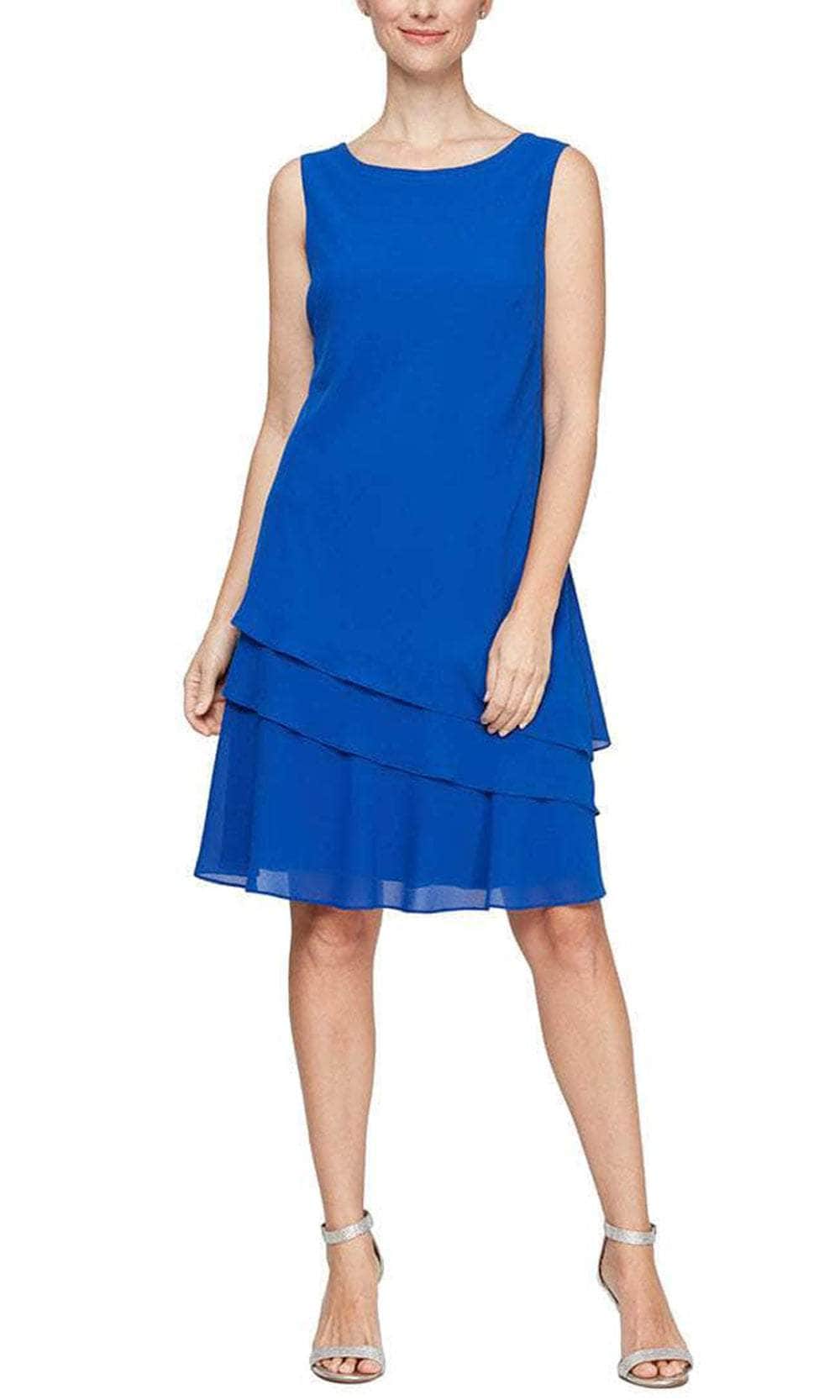 Alex Evenings Knee Length Chiffon 2-Piece Dress 8192005 - Image 9