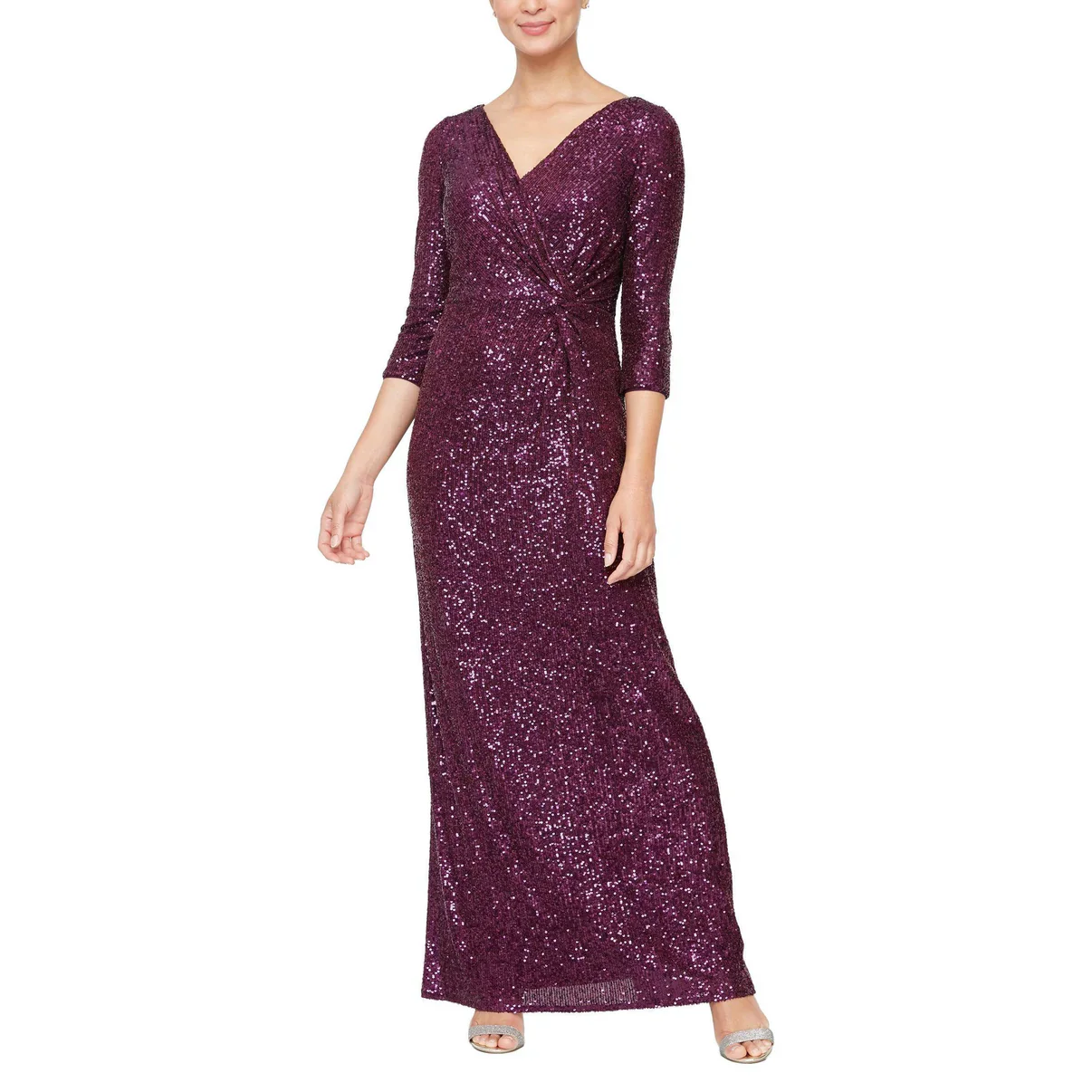 Alex Evenings Sequin Column Gown 8196646 - Image 11