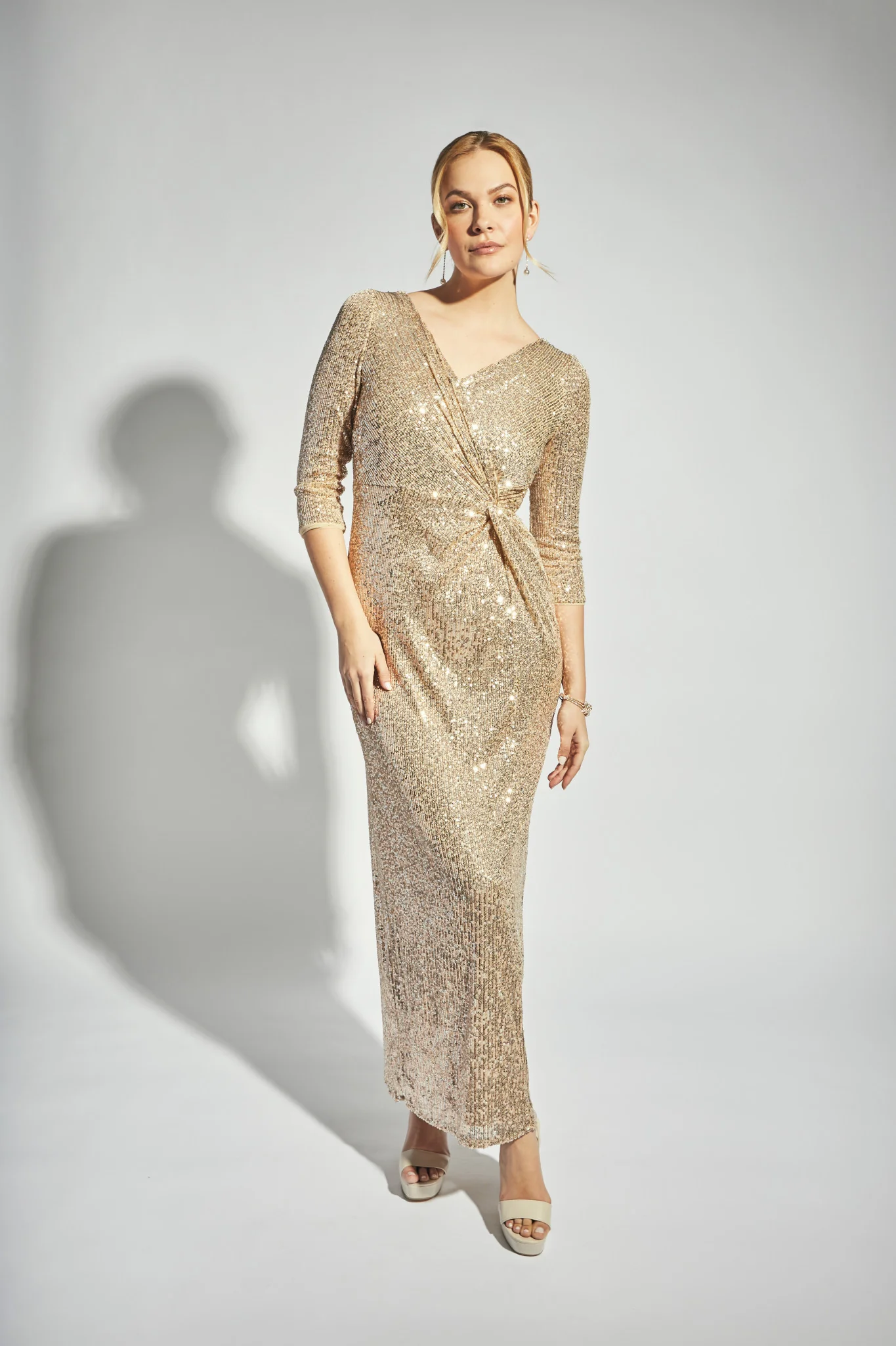 Alex Evenings Sequin Column Gown 8196646 - Image 3