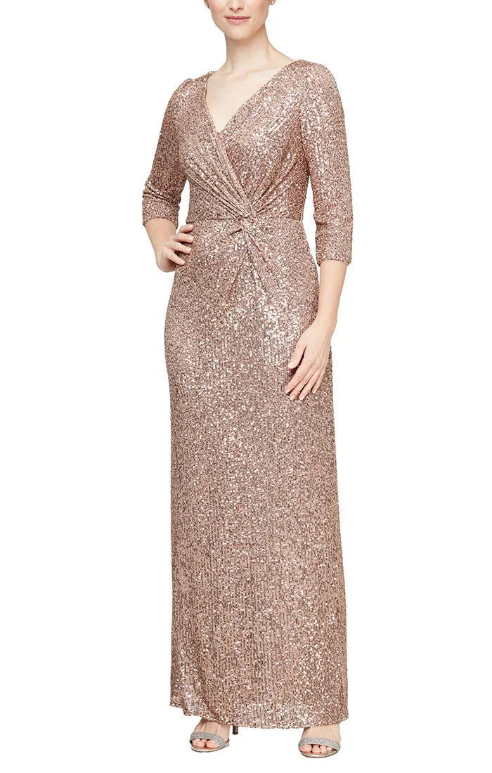 Alex Evenings Sequin Column Gown 8196646 - Image 7