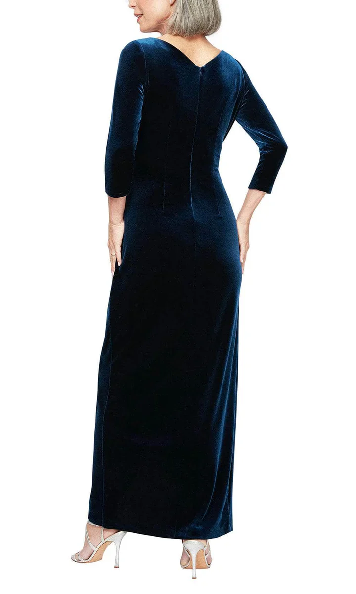 Alex Evenings Velvet Evening Dress 81918583 - Image 4
