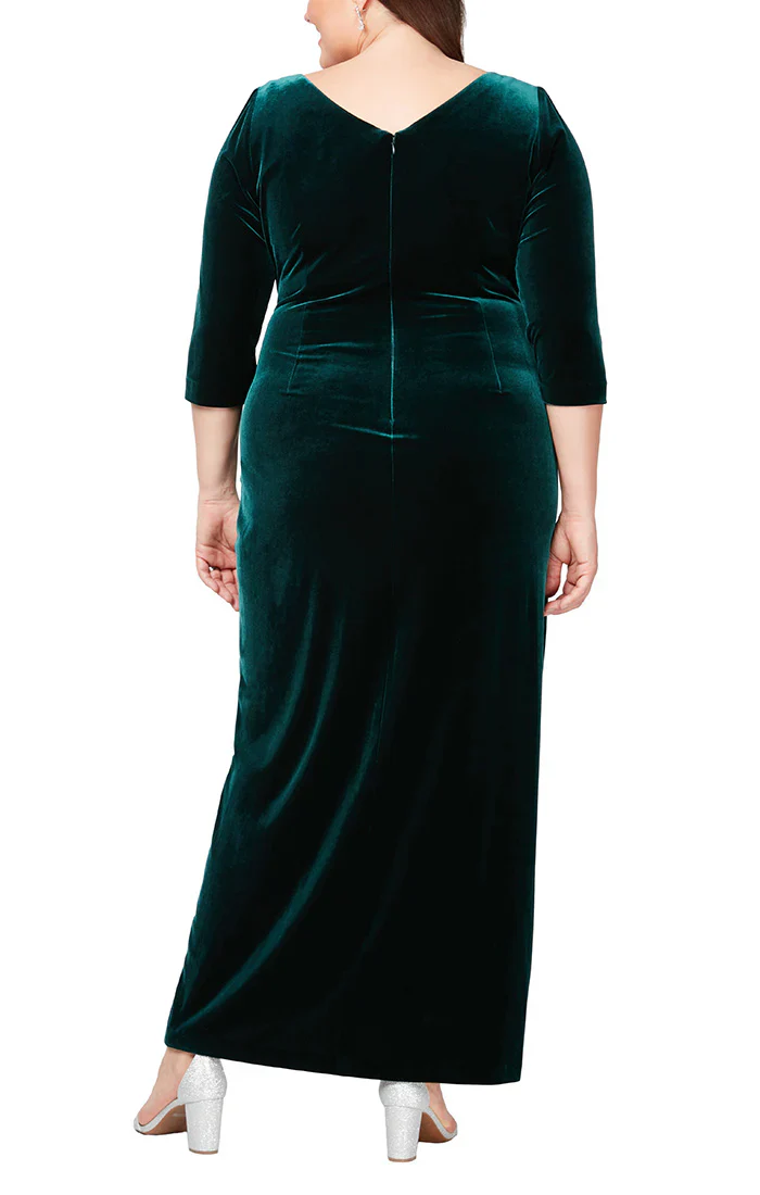 Alex Evenings Velvet Evening Dress 84918583 - Image 4