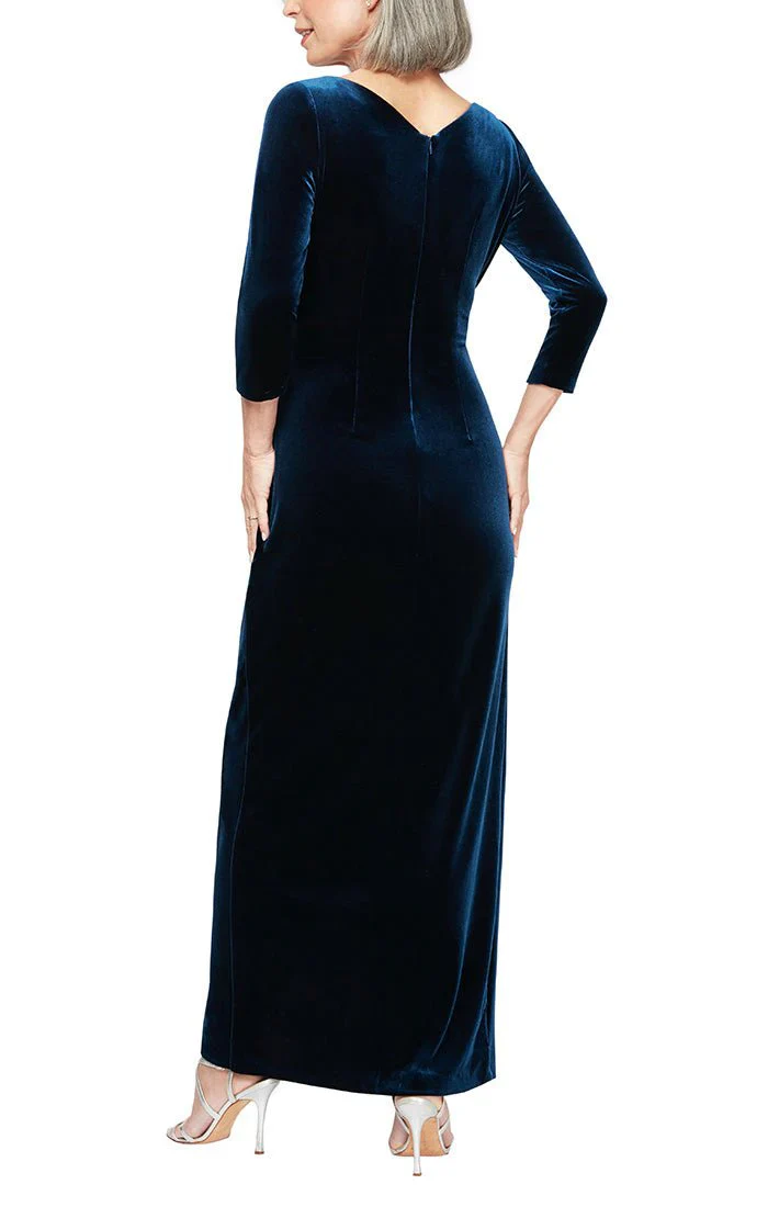 Alex Evenings Velvet Evening Dress 84918583 - Image 6