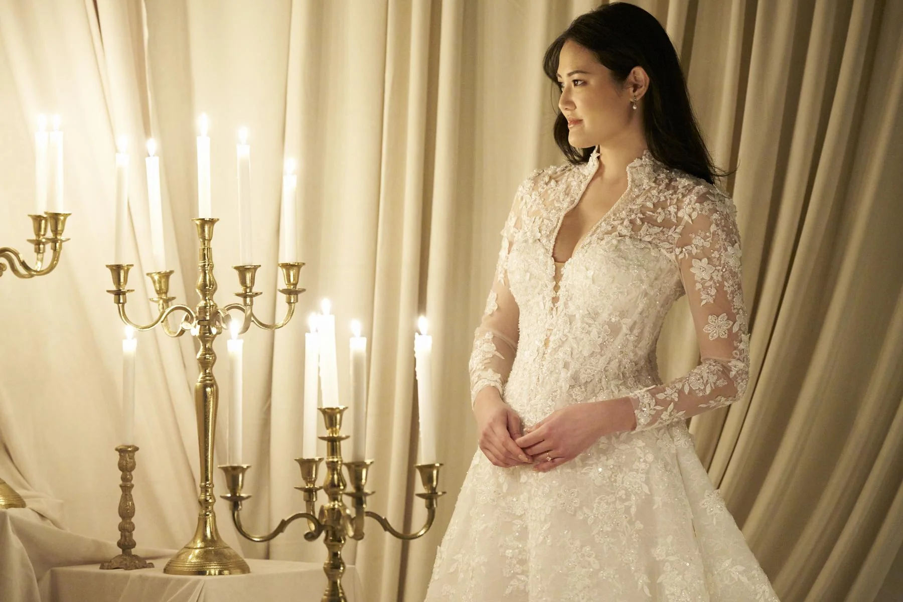 Allure Couture C811NC Long Sleeve Lace Ballgown Bridal Gown - Image 4