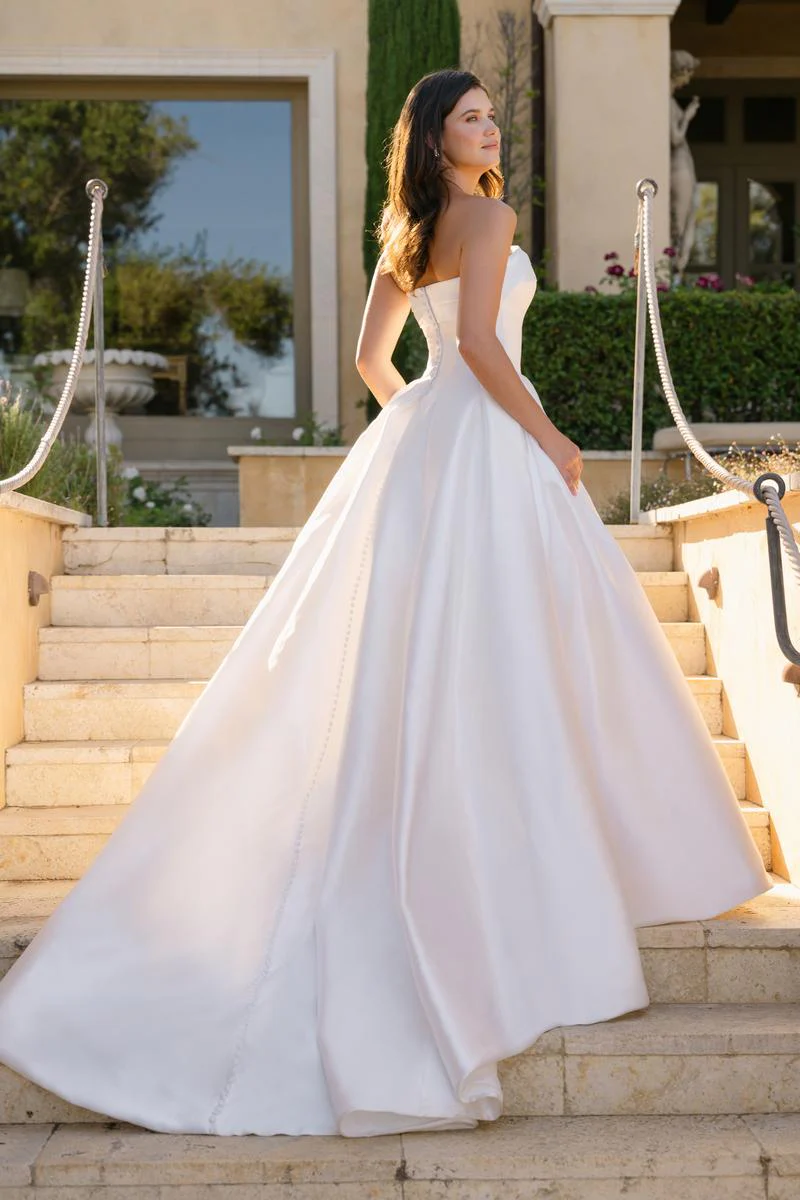 Allure Bridals A1400 Satin Jacquard Strapless Bridal Gown