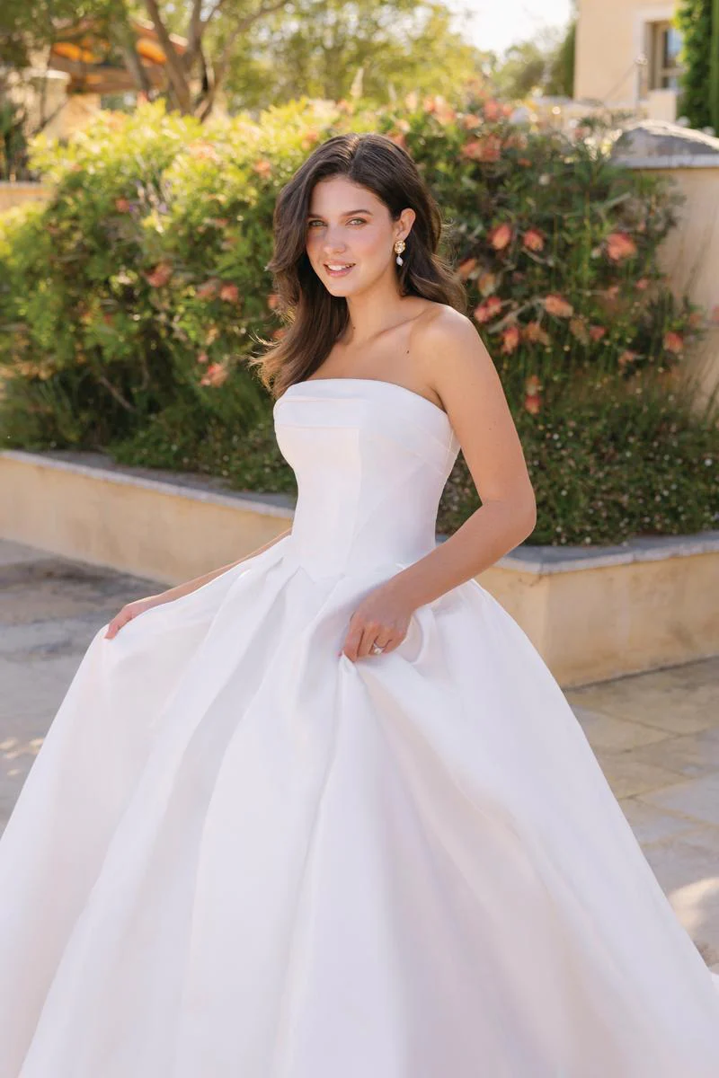 Allure Bridals A1400 Satin Jacquard Strapless Bridal Gown - Image 15