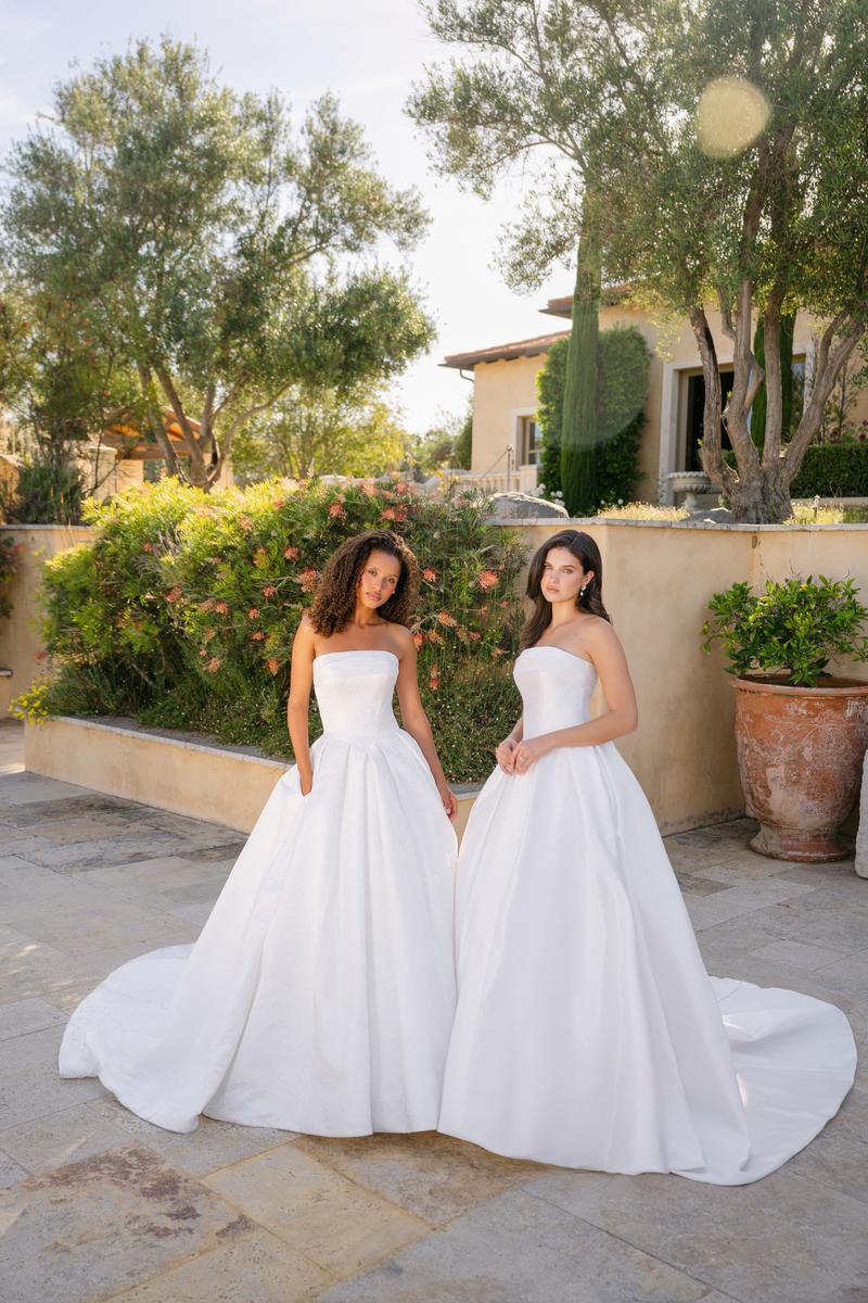 Allure Bridals A1400 Satin Jacquard Strapless Bridal Gown - Image 17