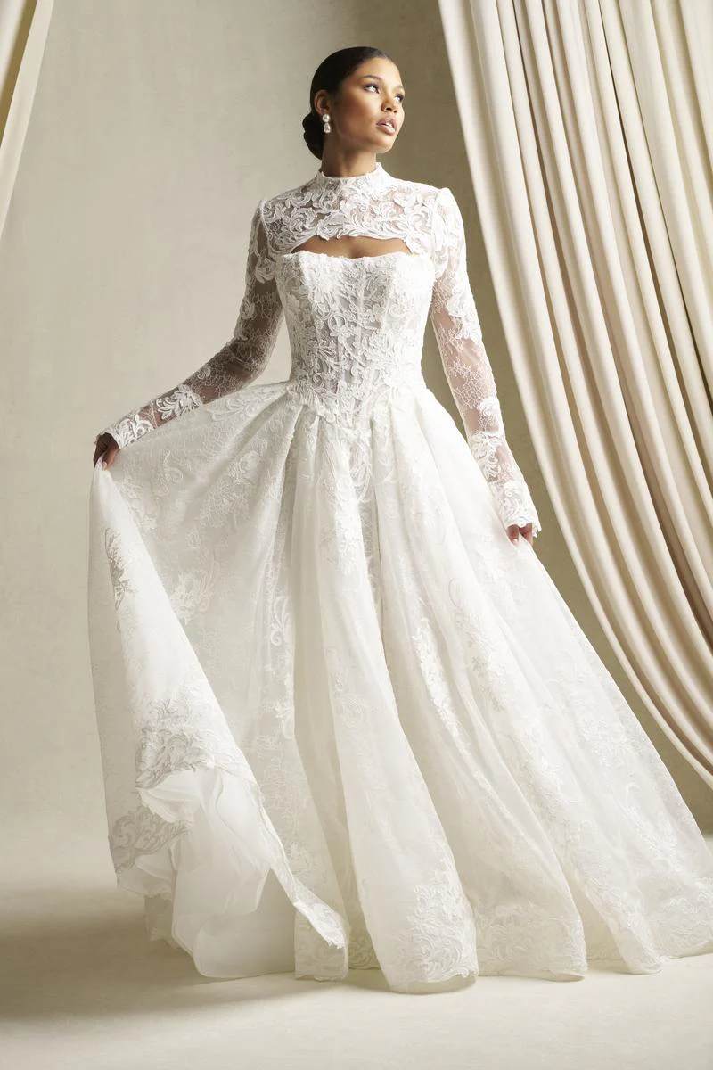 Allure Couture C807 Strapless Lace Ballgown Bridal Gown