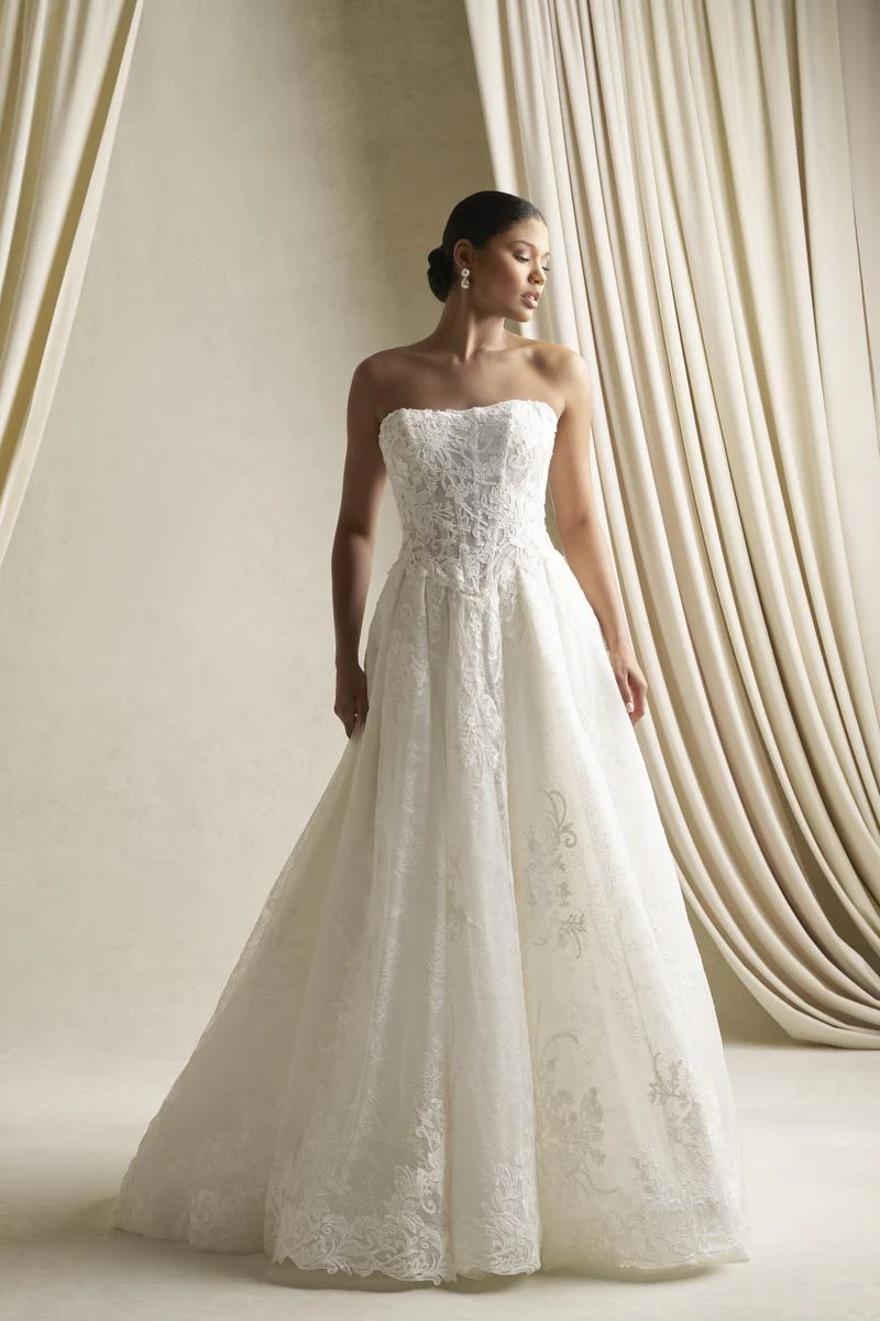 Allure Couture C807 Strapless Lace Ballgown Bridal Gown - Image 3