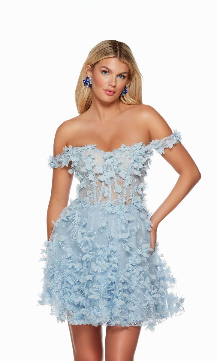 Alyce Paris 3D Floral Homecoming Dress 3172 - Image 2