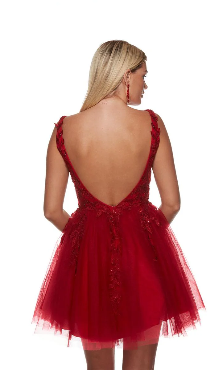 Alyce Paris Short A-Line Homecoming Dress 3163 - Image 2