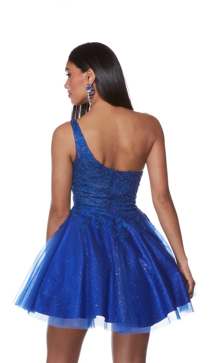 Alyce Paris A-Line One Shoulder Homecoming Dress 3150 - Image 2