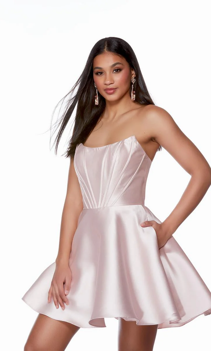 Alyce Paris Short A-Line Homecoming Dress 3134 - Image 3