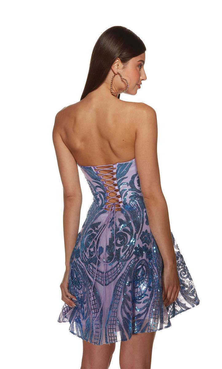 Alyce Paris Strapless Sequin HoCo Dress 3773 - Image 4