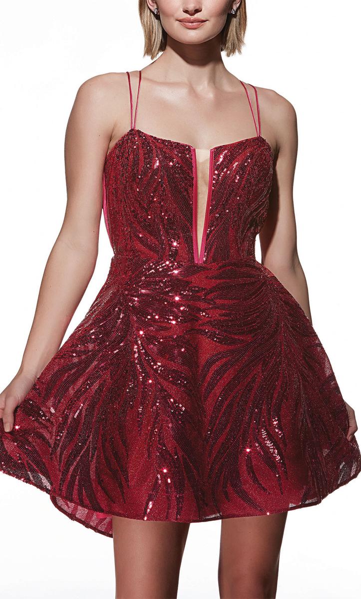 Alyce Paris A-Line Sequin Homecoming Dress 3783 - Image 3