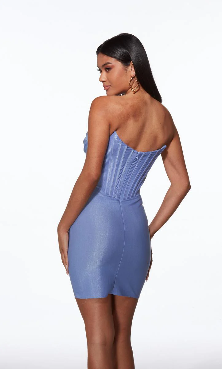 Alyce Paris Ruched Sweetheart Neckline HoCo Dress 40042 - Image 2