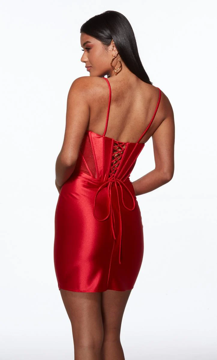 Alyce Paris Simple Satin HoCo Dress 40117 - Image 2