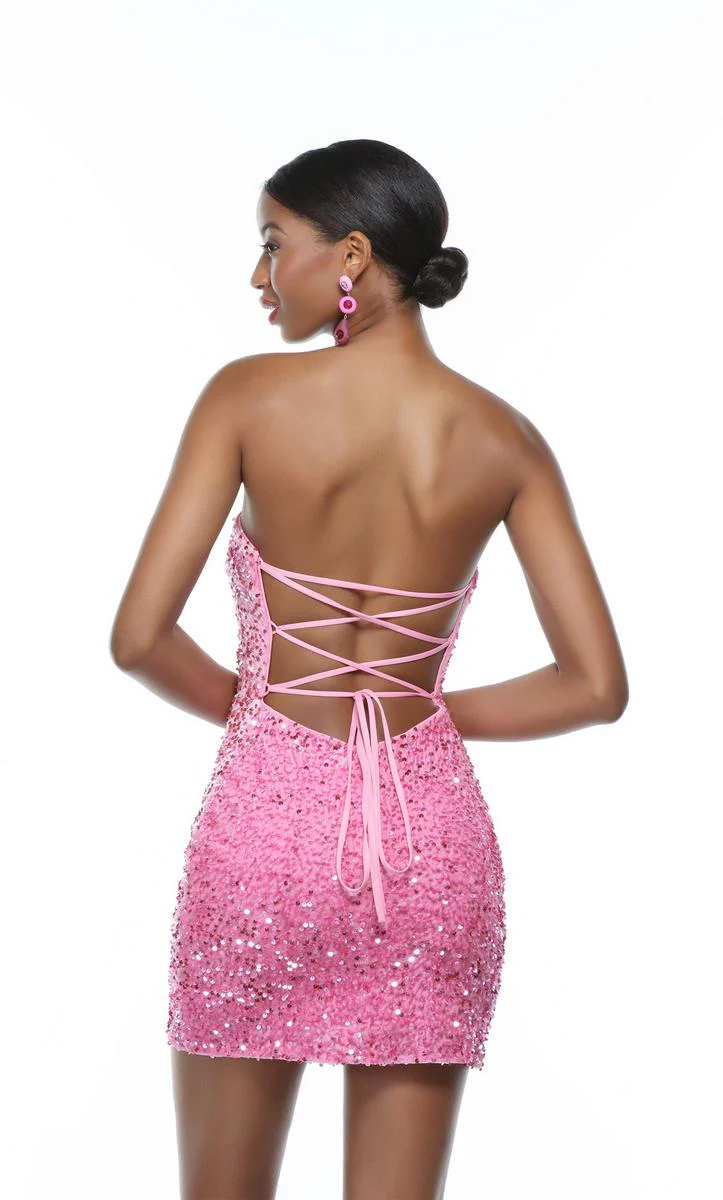 Alyce Paris Strapless Sequin Dress 4605 - Image 3