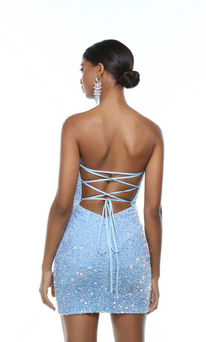 Alyce Paris Strapless Sequin Dress 4605 - Image 5
