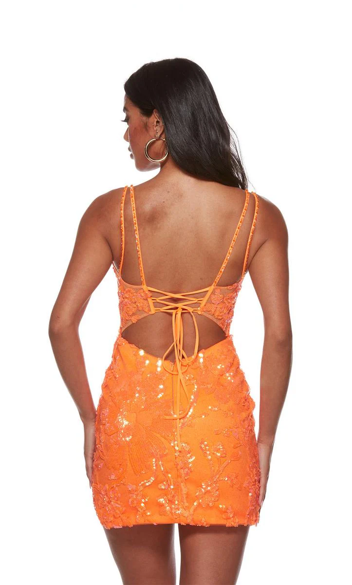 Alyce Paris Strappy Sequin Homecoming Dress 4630 - Image 2