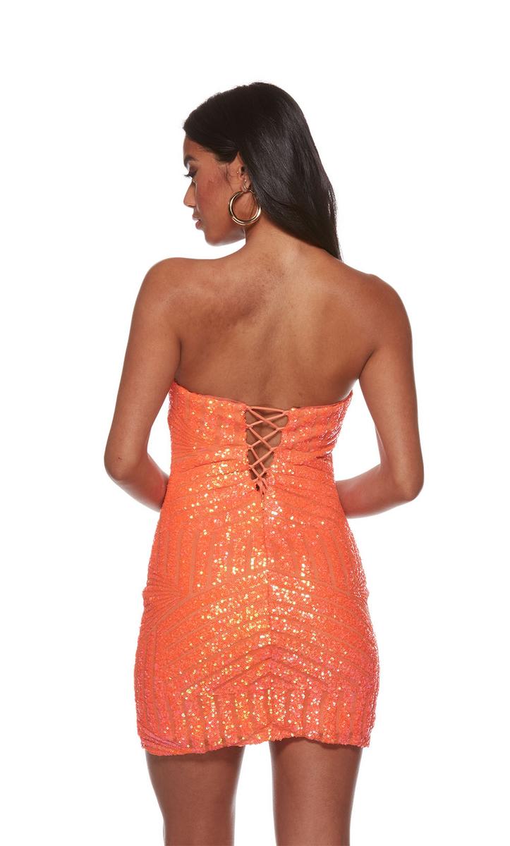 Alyce Paris Strapless Sequin Homecoming Dress 4631 - Image 3