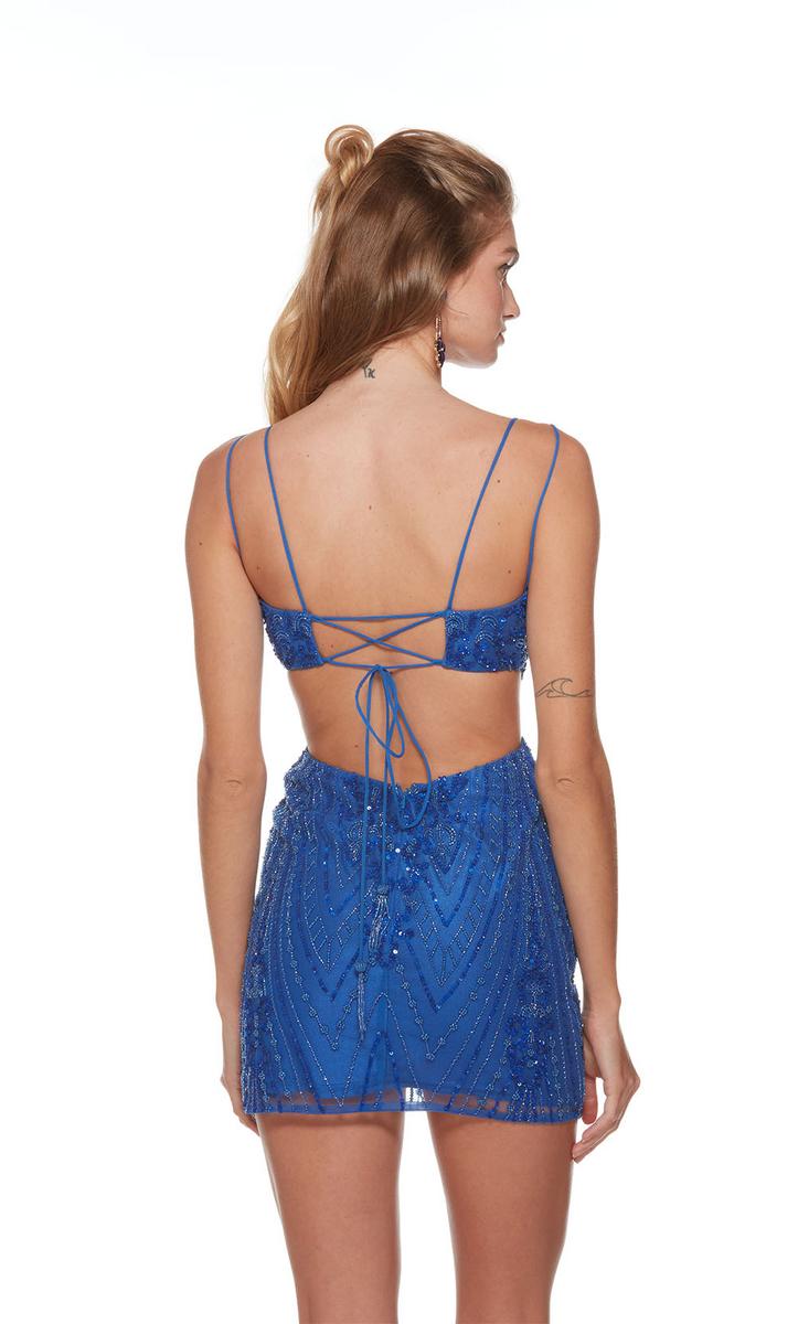 Alyce Paris V-Neck Cut Out Homecoming Dress 4644 - Image 4