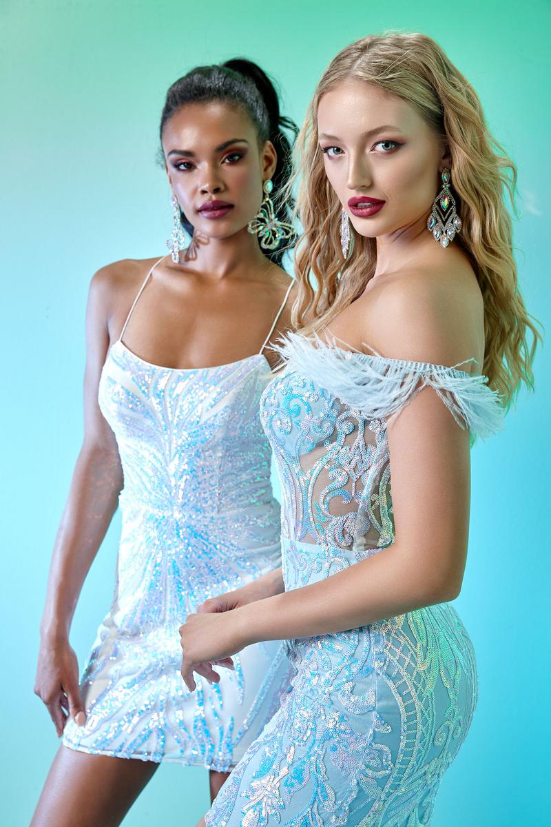Alyce Paris Sequin Open Back Homecoming Dress 4654 - Image 8