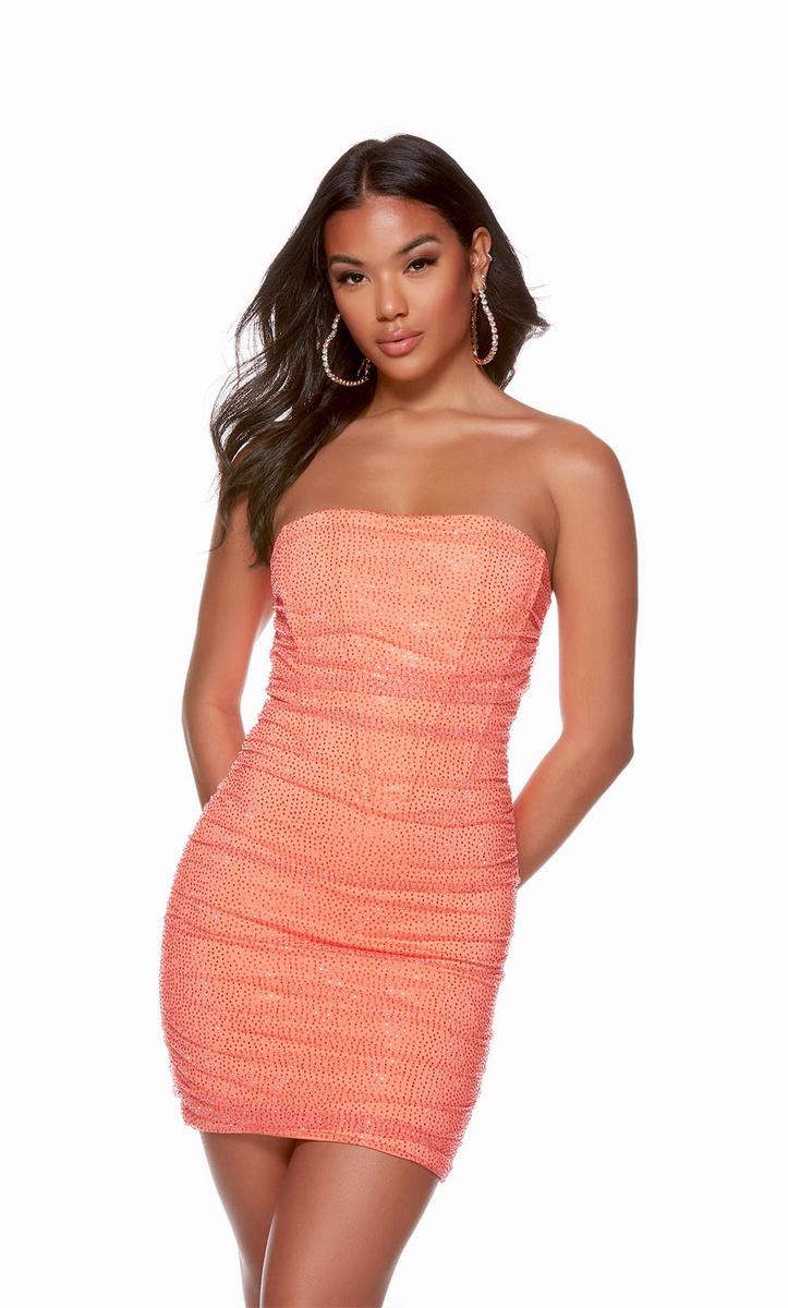 Alyce Paris Strapless Tight Homecoming Dress 4738 - Image 3