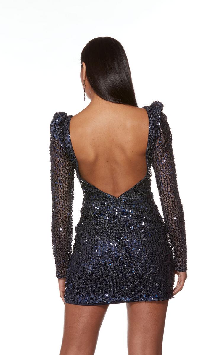 Alyce Long Sleeve Homecoming Dress 4789 - Image 2