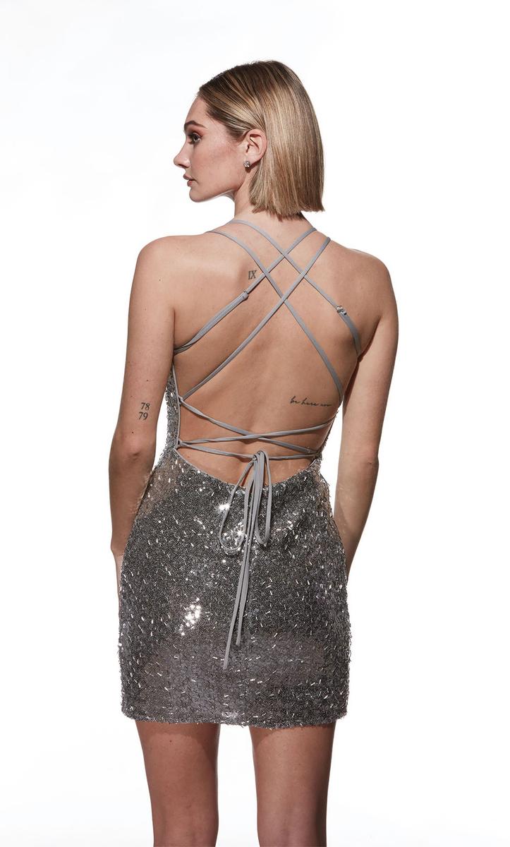 Alyce Paris Sequin Homecoming Dress 4809 - Image 6