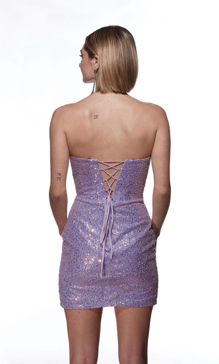 Alyce Paris Glitter Corset Homecoming Dress 4828 - Image 4