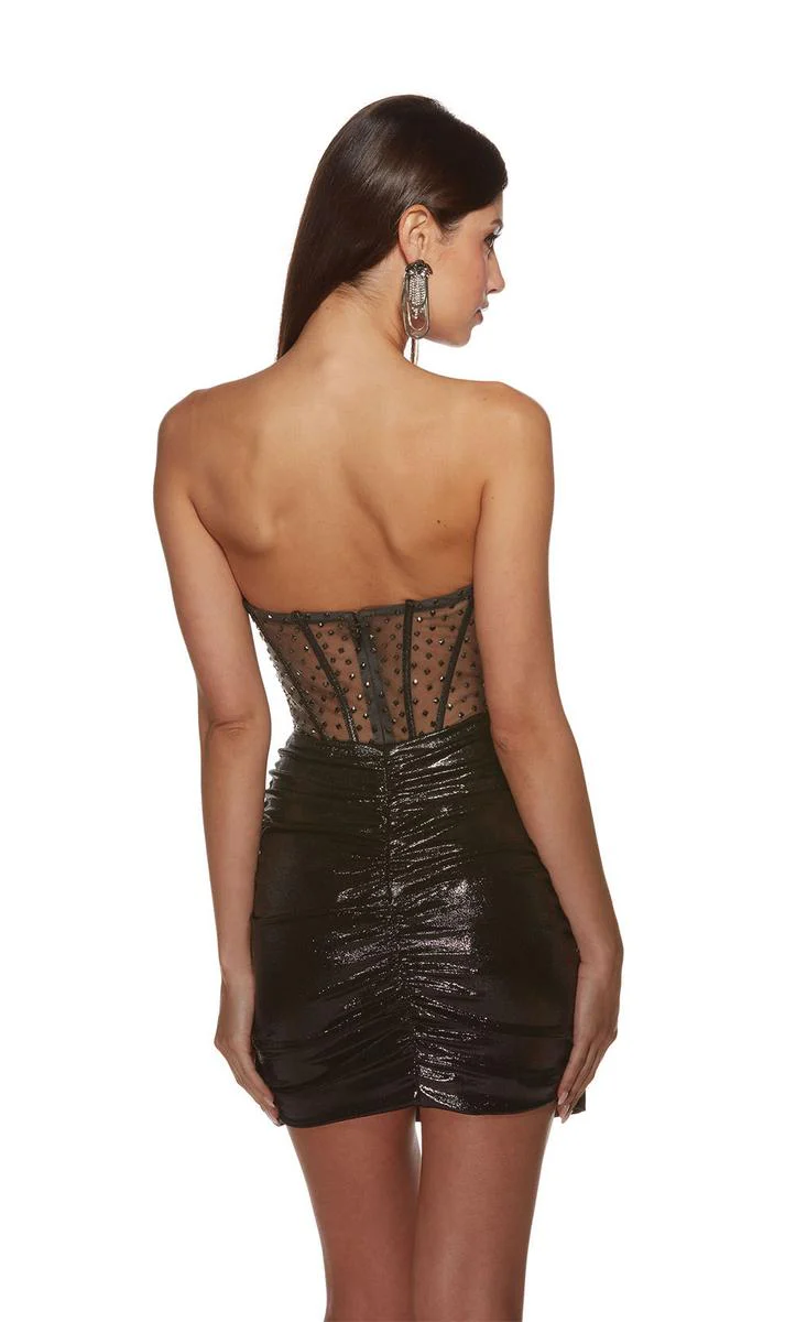 Alyce Paris Illusion Corset Homecoming Dress 4847 - Image 2