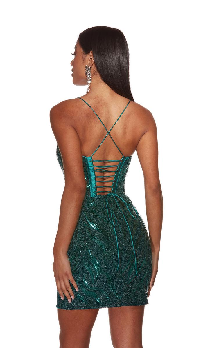 Alyce Paris Plunging Open Back HoCo Dress 4890 - Image 2