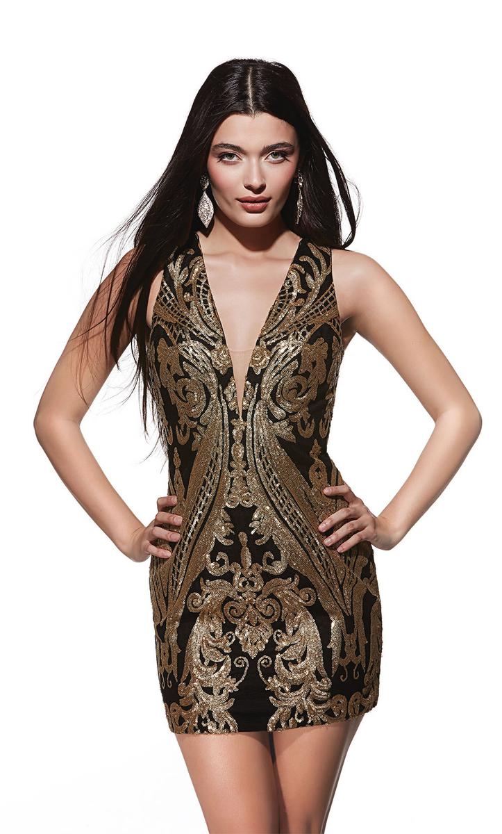 Alyce Paris Lace-up Back Homecoming Dress 4894 - Image 5