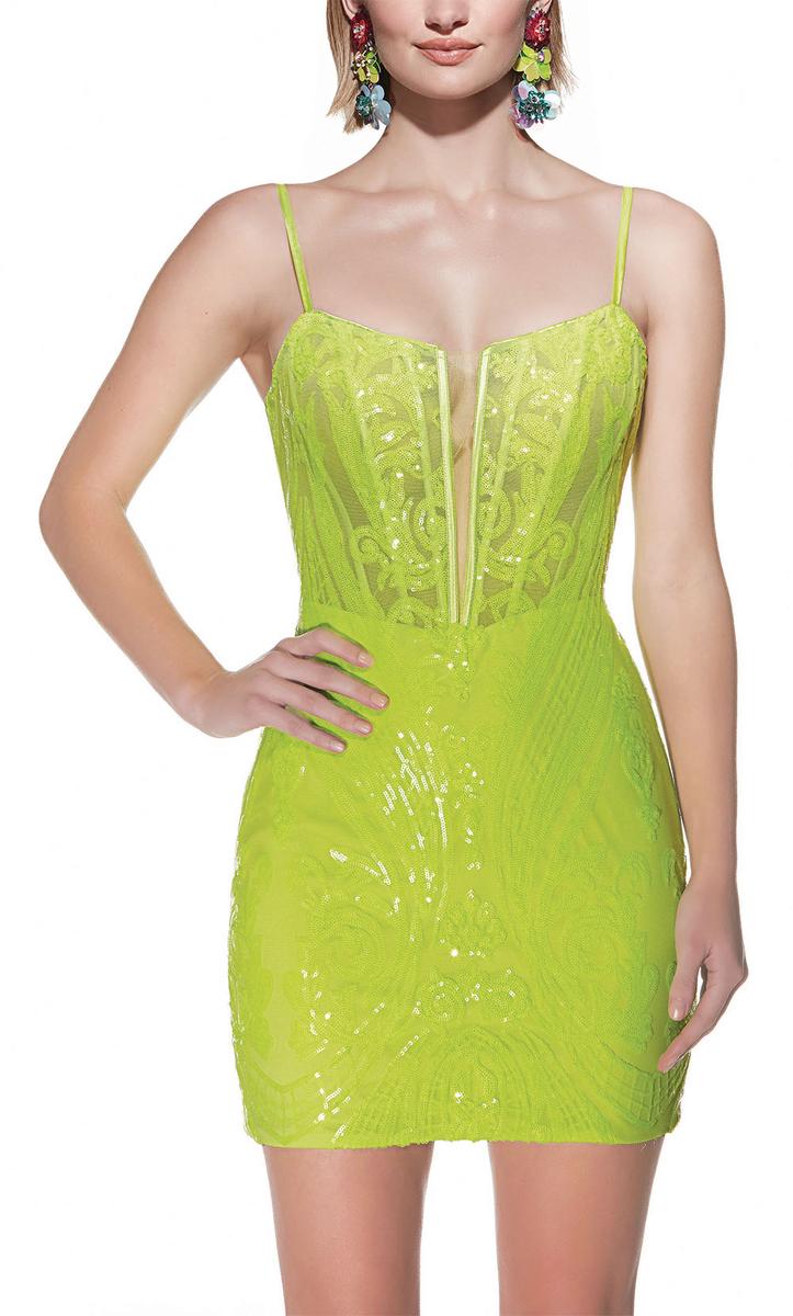 Alyce Paris Plunging Sequin Homecoming Dress 4901 - Image 5