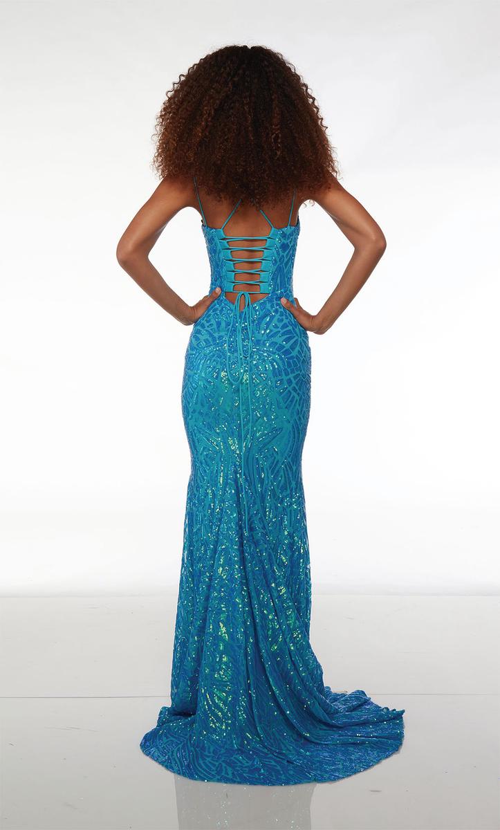Alyce Paris, Sequin Lace-up Prom Dress 61618 - Image 5