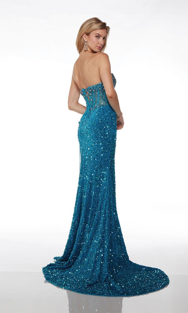 Alyce Veilvet Sequin Prom Dress 61621 - Image 4