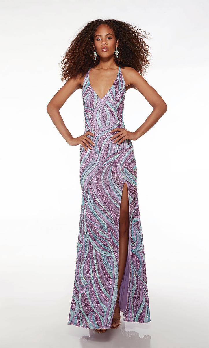 Alyce Open Back Sequin Prom Dress 61642 - Image 3