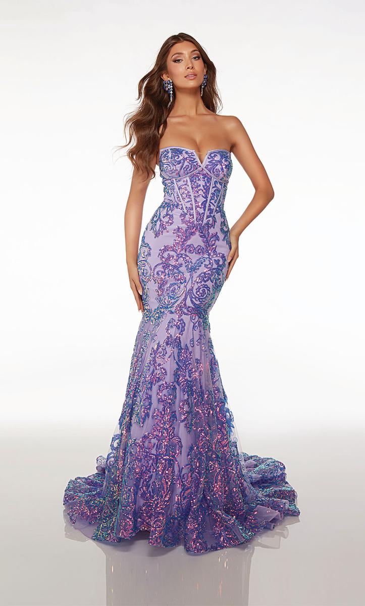 Alyce Paris Sequin Mermaid Prom Dress 61663 - Image 3