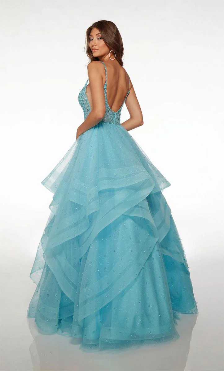 Alyce Paris A-Line Ruffle Ball Gown 61672 - Image 2