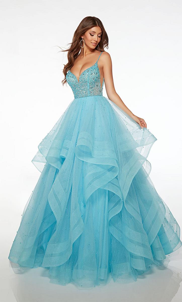 Alyce Paris A-Line Ruffle Ball Gown 61672 - Image 3