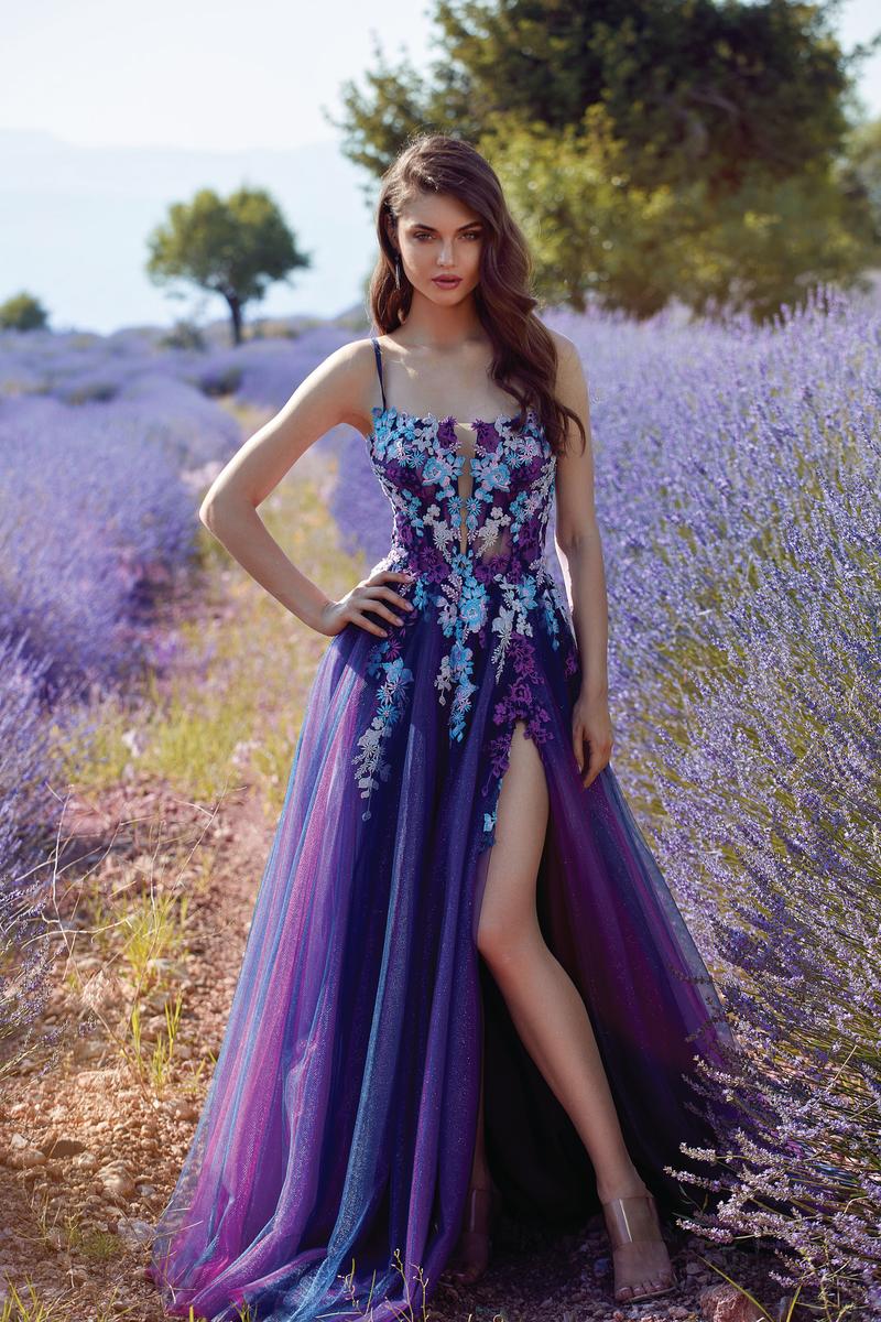 Alyce Paris Floral Lace A-Line Prom Dress 61673 - Image 7