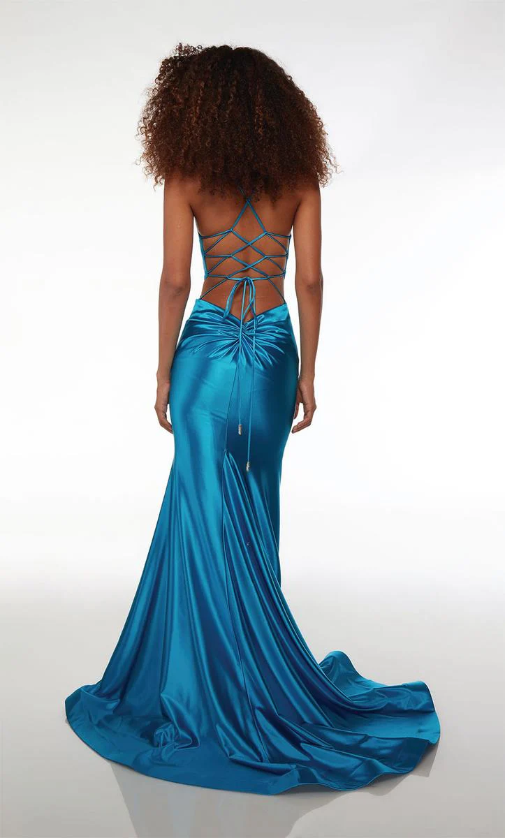Alyce Paris Stretchy Lace-up Back Prom Dress 61674 - Image 5