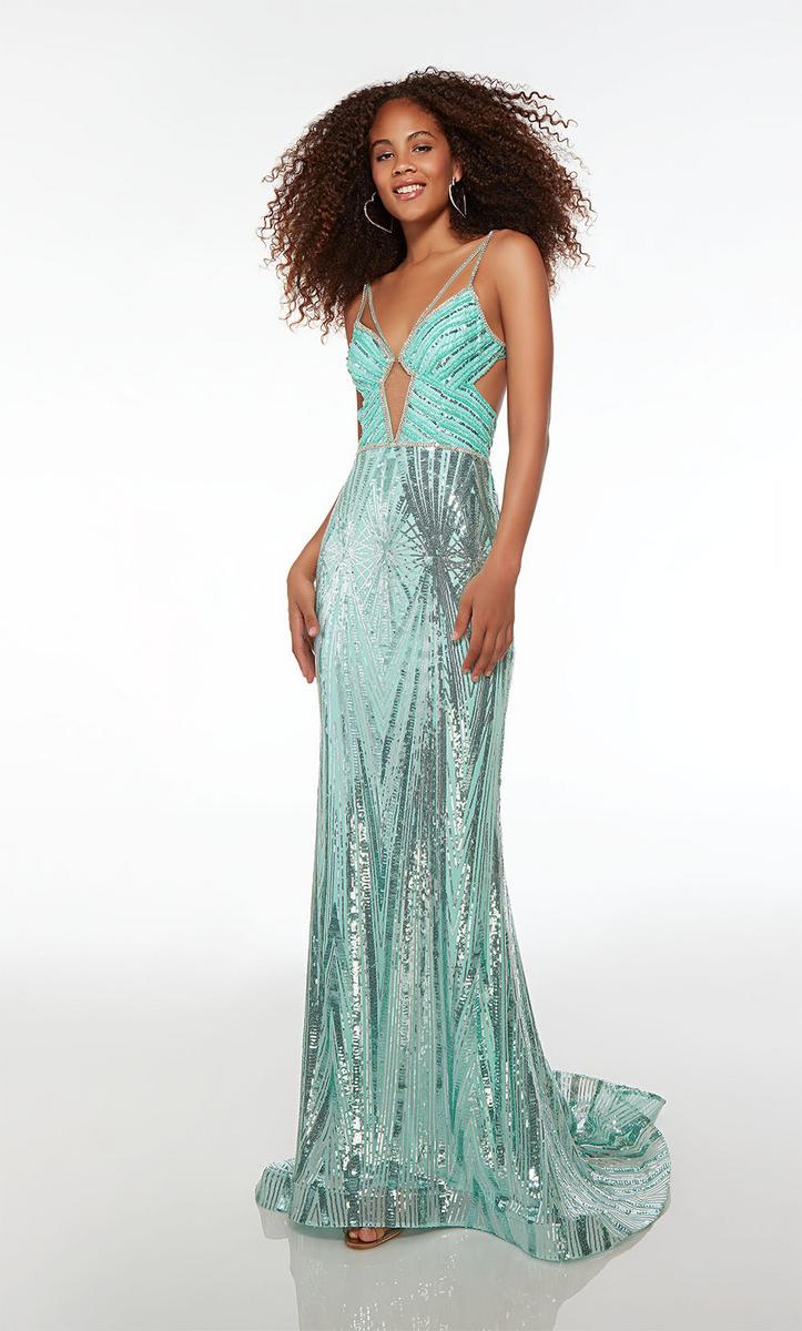 Alyce Sequin Cut-out Prom Dress 61679 - Image 5