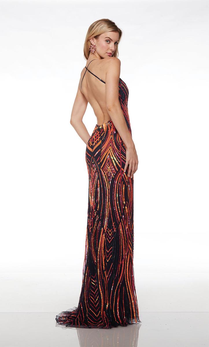 Alyce Paris Sequin High Slit Prom Dress 61692 - Image 2
