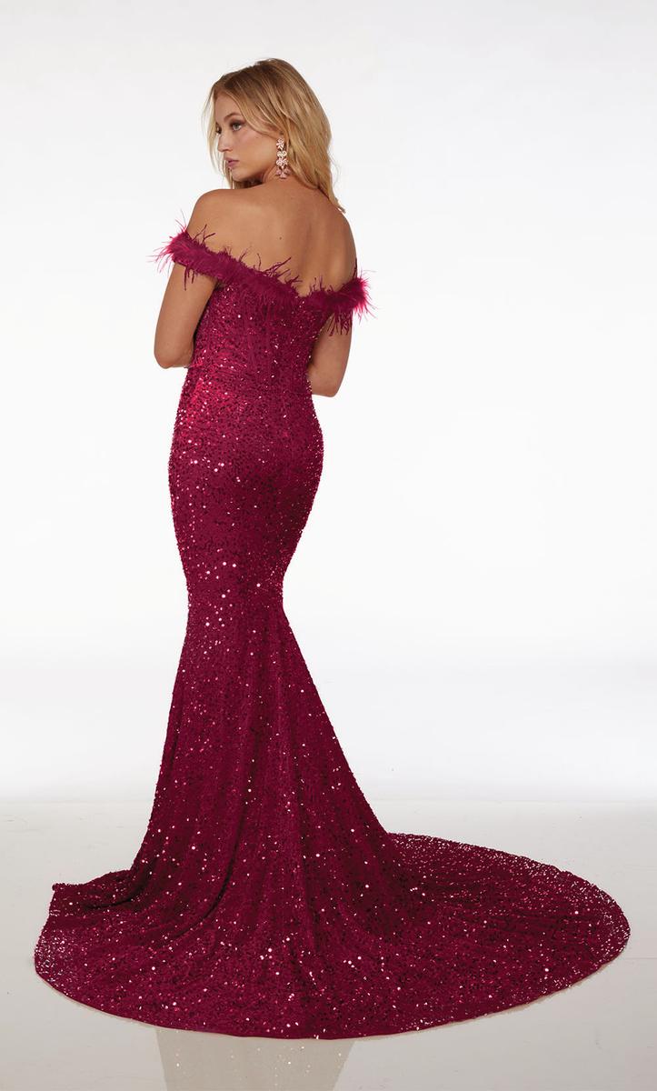 Alyce Off Shoulder Sequin Prom Dress 61706 - Image 2